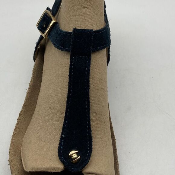 Cordani Blue Suede T-strap Sandals Size 38/7,5 Made in Italy - Picture 6 of 12